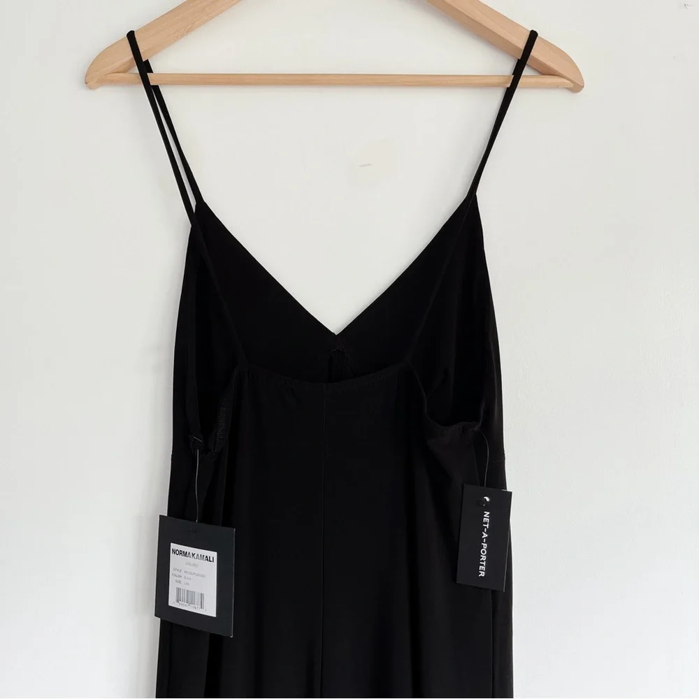 Norma Kamali Women’s Slip Jog Jumpsuit in Black Large - Picture 7 of 11